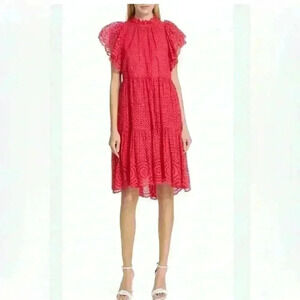 Ulla Johnson Norah Fuschia/Pink Eyelet dress